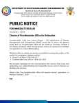 public notice: closure of providenciales office for relocation 