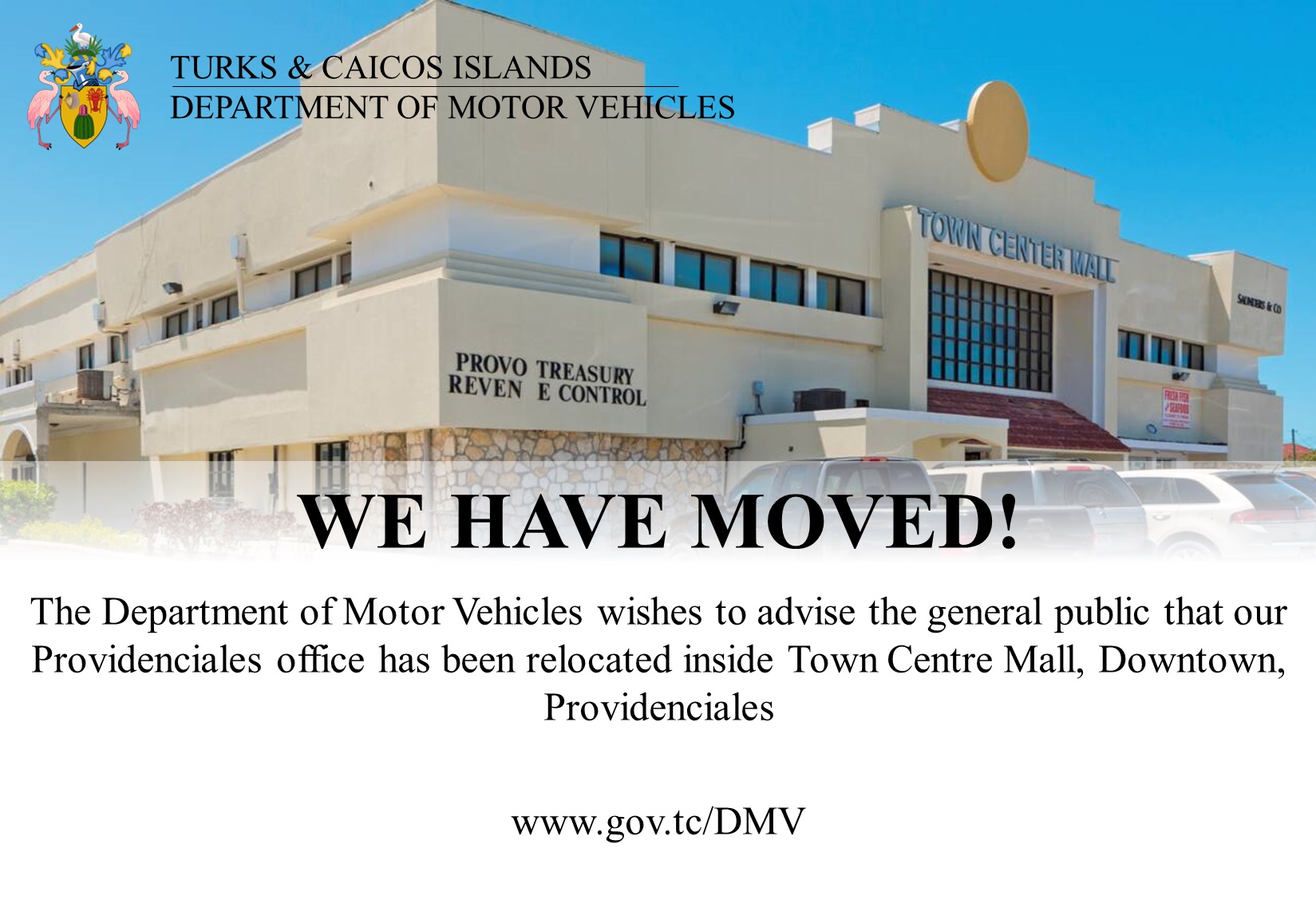 1 September 2023Department of Motor Vehicles moves to Towne Centre Mall